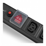 Qoltec 53998 Power strip for RACK 19" | 1U | 10A | PDU | 8xIEC C13 | 2m