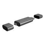 Icy box IB-CR200-C SD/MicroSD (TF) USB 2.0 card reader with Type-C and -A to micro USB (OTG) interface, anthracite | Raidsonic | External card reader with multi-USB connector | External | Micro SDHC, Micro SDXC, microSD 3.0 UHS-I SD, SDHC, SDXC, SD 2 ...