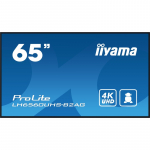 iiyama LH6560UHS-B2AG Signage Display Digital A-board 165.1 cm (65") LED Wi-Fi 500 cd/m&sup2; 4K Ultra HD Black Built-in processor Android 11 24/7