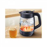 TEFAL Kettle | KO2G08E0 | 2000 W | Electric | 1.7 L | Heat-resistant glass | 360&deg; rotational base | Black/Transparent