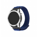 Fixed | Sporty Strap for Garmin QuickFit 22mm | 160-210 mm | Dark blue | Nylon