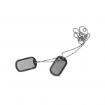 Stainless steel dog tag, Helikon