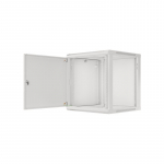 LANBERG Wall mount cabinet 19inch 12U 600x600 steel doors grey flat pack