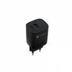 NATEC Charger Ribera GaN USB-A+USB-C 30W black PD