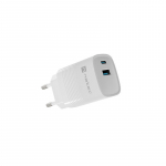 NATEC RIBERA GAN CHARGER 1X USB-A + 1X USB-C 30W WHITE