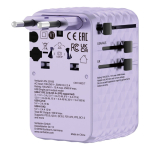 Universal travel charger Verbatim 100 W purple
