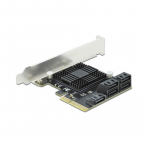 DeLOCK 5 port SATA PCI Express x4 Card - Low Profile Form Factor