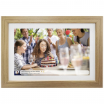 Denver photo frame with FRAMEO 10.1" 16GB light wood
