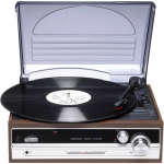 Denver VPR-190MK2 Retro Turntable with Radio and Built-in Speakers