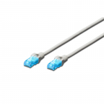Digitus | Patch cord | CAT 5e U-UTP | Grey | Modular RJ45 (8/8) plug | Modular RJ45 (8/8) plug