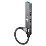 Goobay Slim 4-Port USB Hub, USB-C to USB-C/USB-A, 5 Gbit/s | 74459