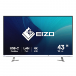 EIZO FlexScan EV4340X-WT computer monitor 108 cm (42.5") 3840 x 2160 pixels 4K Ultra HD LCD White