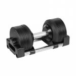 Hantel żeliwny regulowany automat 24 kg, skok co 1kg, REBEL ACTIVE