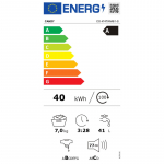 Candy | Washing Machine | CO 474TWM6/1-S | Energy efficiency class A | Front loading | Washing capacity 7 kg | 1400 RPM | Depth 49 cm | Width 60 cm | Digital | Wi-Fi | White