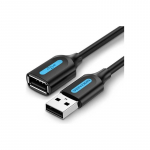 CABLE USB2.0 MALE TO FEMALE/1.5M BLACK CBIBG VENTION