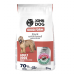 JOHN DOG Good Form Medium and large breeds Pork with beef - dry dog food - 3kg