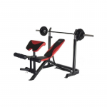 HMS Fitness LS3859 Adjustable weight training bench Adjustable backrest Adjustable seat Gym Black, Red