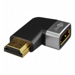 Goobay HDMI Angled Adapter 270&deg; Horizontal, 8K @ 60 Hz, Gold-Plated, Black/Silver | 72012