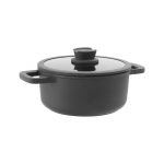 BergHOFF 3950593 soup pot 4.4 L Black Aluminium, Glass, Silicone