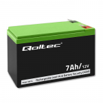 Qoltec 53076 AGM battery | 12V | 7Ah | Security