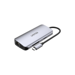 UNITEK D1122A01 interface hub 2 x USB 3.2 Gen 2 (3.1 Gen 2) Type-C 1000 Mbit/s Grey