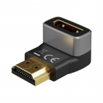 Goobay HDMI Angled Adapter 270&deg; Vertical, 8K @ 60 Hz, Gold-Plated | 72011