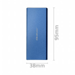 Qoltec 51832 Enclosure | M.2 SSD drive | SATA | NGFF| USB 3.0 | Super speed 5Gb/s | 2TB | Blue