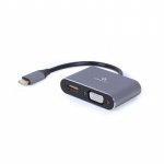 Cablexpert | USB Type-C to HDMI and VGA display adapter | A-USB3C-HDMIVGA-01 | USB Type-C