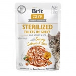 BRIT Care Cat Sterilized Salmon-Tuna Pouch - wet cat food - 85 g