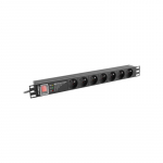 LANBERG PDU Rack pro 19inch 1U 16A 7x FR sockets 2m
