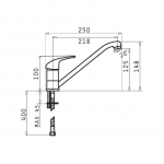 PYRAMIS ASALIA 090922438 Carbon kitchen mixer