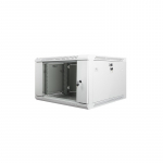 Lanberg wall-mounted installation rack cabinet 19'' 6U 600x600mm gray (glass door)