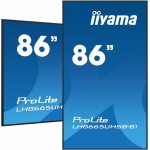 iiyama LH8665UHSB-B1 Signage Display Kiosk design 2.18 m (86") LED Wi-Fi 800 cd/m&sup2; 4K Ultra HD Black Built-in processor Android 11 24/7
