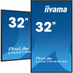 iiyama LH3275HS-B1AG Signage Display Digital signage flat panel 80 cm (31.5") LCD Wi-Fi 500 cd/m&sup2; Full HD Black Built-in processor Android 11 24/7