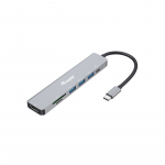 Equip USB-C 7 in 1 Multifunctional Adapter, HDMI 4K/60Hz, USB 3.2 Gen1 x 3 , TF/MICRO SD, 100W USB PD