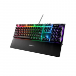 SteelSeries Apex 5 Gaming Keyboard, US Layout, Wired, Black SteelSeries Apex 5 Gaming keyboard Hybrid blue mechanical gaming switches guaranteed for 20 million keypresses, OLED Smart Display displays profiles, game info, Discord messages, and more, A ...