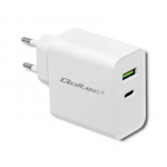 Qoltec 51718 Charger | 45W | 5-20V | 2.4-3A | USB type C PD | USB | White