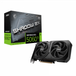 MSI GeForce RTX 5060 Ti 8G SHADOW 2X OC PLUS Bulk Pack | NVIDIA | 8 GB | GeForce RTX 5060 Ti | GDDR7 | HDMI ports quantity 1 | PCI Express Gen 5 x16 (uses x8)