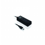 iBox IUH3FB interface hub 5000 Mbit/s Black