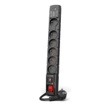 LISTWA ZASILAJĄCA ACAR S6 USB A+C 5M 6X 230V PL PD 3.0 QC CZARNA