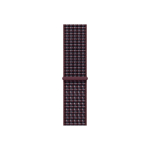 Apple 46mm Sport Loop | 145-220 mm | 100% recycled spandex, 100% recycled polyester, 80% recycled nylon | Burgundy plaid
