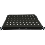 P&oacute;łka wysuwana 19" 1U głęb. 370mm, kolor czarny, 4 punkty mocowania ALANTEC