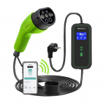 Qoltec Mobile EV Car Charger Adjustable 2in1 Type2 | 3.5kW | 230V | Wi-Fi | LCD | Portable | Wallbox | 5m