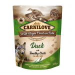 CARNILOVE Dog Pouch Duck - timothy grass - wet dog food - 300g