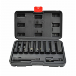 AWTOOLS ZESTAW NASADEK UDAROWYCH 1/2" 11cz./8-21mm/ DŁUGIE BLACK LINE