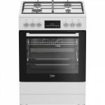 BEKO Cooker | FBM62330GWDTN | Hob type Gas | Oven type Electric | White | Width 60 cm | Grilling | LED | Depth 60 cm | 72 L