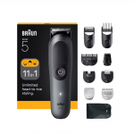 Braun 11-in-1 Grooming Kit | All-in-One Kit Series 5 AIO5560 | Cordless | Number of length steps 14 | Grey/Black