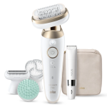Braun Epilator | Silk-&eacute;pil 9 Flex SkinSpa SES9-481 3D | Operating time (max) 50 min | Number of power levels 2 | Wet & Dry | White/Gold