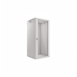 Lanberg wall-mounted installation rack cabinet 19'' 27U 600x600mm gray (glass door)