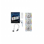Lian Li UNI FAN SL Wireless LCD Fan, ARGB, PWM, 3-Pack incl. Controller - 120 mm, white
